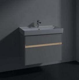 Тумба под раковину Villeroy & Boch Collaro 75,4х44,4 см с подсветкой ДСП мягкий серый  C010B0VK