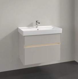 Тумба под раковину Villeroy & Boch Collaro 75,4х44,4 см с подсветкой ДСП мягкий серый  C010B0VK