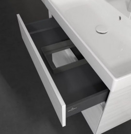 Тумба под раковину Villeroy & Boch Collaro 75,4х44,4 см с подсветкой ДСП белое дерево C010B0E8