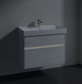 Тумба под раковину Villeroy & Boch Collaro 75,4х44,4 см с подсветкой ДСП белое дерево C010B0E8