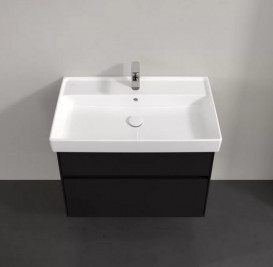 Тумба під раковину Villeroy & Boch Collaro 75,4х44,4 см із підсвічуванням МДФ чорний матовий лак C010B0PD