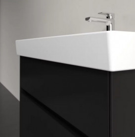 Тумба під раковину Villeroy & Boch Collaro 75,4х44,4 см із підсвічуванням МДФ чорний матовий лак C010B0PD