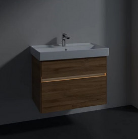 Тумба під раковину Villeroy & Boch Collaro 75,4х44,4 см з підсвічуванням ДСП дуб канзас C010B0RH