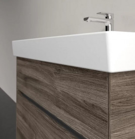 Тумба под раковину Villeroy & Boch Collaro 75,4х44,4 см с подсветкой ДСП каменный дуб C010B0RK