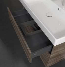 Тумба под раковину Villeroy & Boch Collaro 75,4х44,4 см с подсветкой ДСП каменный дуб C010B0RK