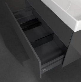 Тумба під раковину Villeroy & Boch Collaro 95,4х44,4 см із підсвічуванням МДФ глянсовий сірий C011B0FP