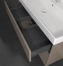 Тумба під раковину Villeroy & Boch Collaro 95,4 х44,4 см з підсвічуванням ДСП сірий трюфель C011B0VG