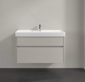 Тумба под раковину Villeroy & Boch Collaro 95,4х44,4 см с подсветкой ДСП мягкий серый C011B0VK