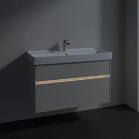 Тумба под раковину Villeroy & Boch Collaro 95,4х44,4 см с подсветкой ДСП мягкий серый C011B0VK