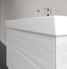 Тумба под раковину Villeroy & Boch Collaro 95,4х44,4 см с подсветкой ДСП белое дерево C011B0E8