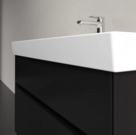 Тумба под раковину Villeroy & Boch Collaro 95,4х44,4 см с подсветкой МДФ черный матовый лак C011B0PD