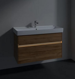 Тумба под раковину Villeroy & Boch Collaro 95,4х44,4 см с подсветкой ДСП дуб канзас C011B0RH