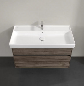 Тумба под раковину Villeroy & Boch Collaro 95,4х44,4 см с подсветкой ДСП каменный дуб C011B0RK