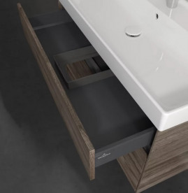Тумба под раковину Villeroy & Boch Collaro 95,4х44,4 см с подсветкой ДСП каменный дуб C011B0RK