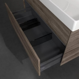 Тумба под раковину Villeroy & Boch Collaro 95,4х44,4 см с подсветкой ДСП каменный дуб C011B0RK