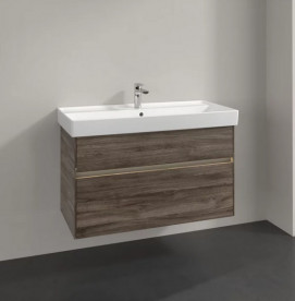 Тумба под раковину Villeroy & Boch Collaro 95,4х44,4 см с подсветкой ДСП каменный дуб C011B0RK