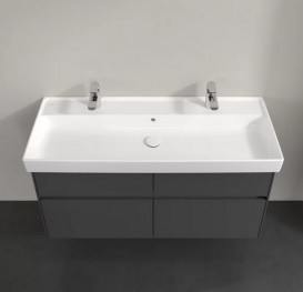 Тумба під раковину Villeroy & Boch Collaro 115,4 х44, 4 см з підсвічуванням МДФ глянсовий сірий C012B0FP