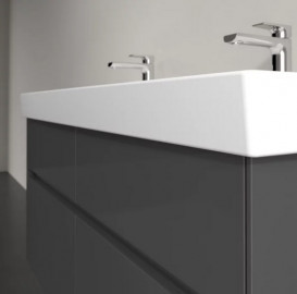 Тумба під раковину Villeroy & Boch Collaro 115,4 х44, 4 см з підсвічуванням МДФ глянсовий сірий C012B0FP