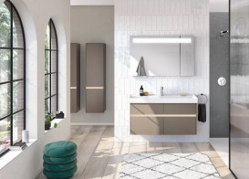 Тумба під раковину Villeroy & Boch Collaro 115,4 х44, 4 см з підсвічуванням ДСП сірий трюфель C012B0VG