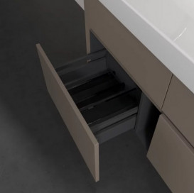 Тумба під раковину Villeroy & Boch Collaro 115,4 х44, 4 см з підсвічуванням ДСП сірий трюфель C012B0VG