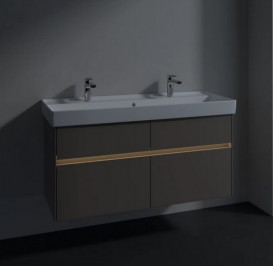 Тумба під раковину Villeroy & Boch Collaro 115,4 х44, 4 см з підсвічуванням ДСП сірий трюфель C012B0VG