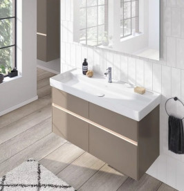 Тумба під раковину Villeroy & Boch Collaro 115,4 х44, 4 см з підсвічуванням ДСП сірий трюфель C012B0VG