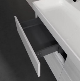 Тумба под раковину Villeroy & Boch Collaro 115,4х44,4 см с подсветкой ДСП белое дерево C012B0E8