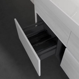 Тумба под раковину Villeroy & Boch Collaro 115,4х44,4 см с подсветкой ДСП белое дерево C012B0E8