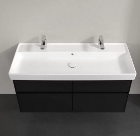 Тумба під раковину Villeroy & Boch Collaro 115,4х44,4 см із підсвічуванням МДФ чорний матовий лак C012B0PD