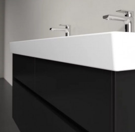 Тумба під раковину Villeroy & Boch Collaro 115,4х44,4 см із підсвічуванням МДФ чорний матовий лак C012B0PD