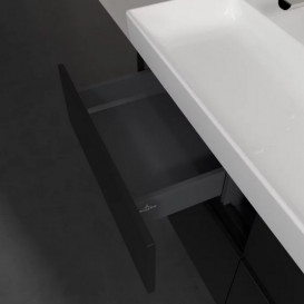 Тумба під раковину Villeroy & Boch Collaro 115,4х44,4 см із підсвічуванням МДФ чорний матовий лак C012B0PD