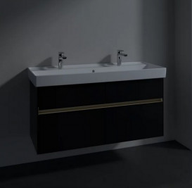 Тумба під раковину Villeroy & Boch Collaro 115,4х44,4 см із підсвічуванням МДФ чорний матовий лак C012B0PD