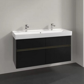Тумба під раковину Villeroy & Boch Collaro 115,4х44,4 см із підсвічуванням МДФ чорний матовий лак C012B0PD