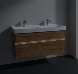 Тумба під раковину Villeroy & Boch Collaro 115,4х44,4 см з підсвічуванням дуб канзас C012B0RH