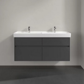 Тумба під раковину Villeroy & Boch Collaro 125,4х44,4 см із підсвічуванням МДФ глянсовий сірий C013B0FP