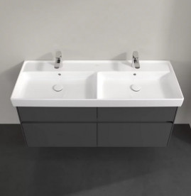 Тумба під раковину Villeroy & Boch Collaro 125,4х44,4 см із підсвічуванням МДФ глянсовий сірий C013B0FP