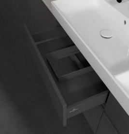 Тумба під раковину Villeroy & Boch Collaro 125,4х44,4 см із підсвічуванням МДФ глянсовий сірий C013B0FP