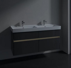 Тумба під раковину Villeroy & Boch Collaro 125,4х44,4 см із підсвічуванням МДФ глянсовий сірий C013B0FP