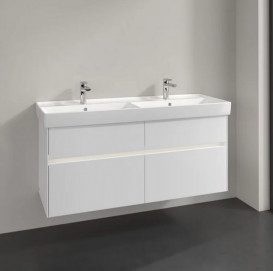 Тумба под раковину Villeroy & Boch Collaro 125,4х44,4 см с подсветкой ДСП матовый белый C013B0MS