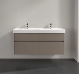 Тумба под раковину Villeroy & Boch Collaro 125,4х44,4 см с подсветкой ДСП трюфель серый C013B0VG