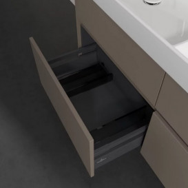 Тумба под раковину Villeroy & Boch Collaro 125,4х44,4 см с подсветкой ДСП трюфель серый C013B0VG