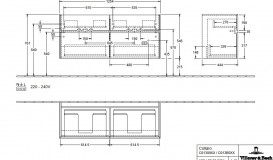 Тумба под раковину Villeroy & Boch Collaro 125,4х44,4 см с подсветкой ДСП трюфель серый C013B0VG