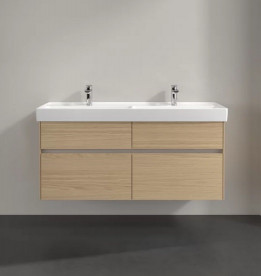 Тумба под раковину Villeroy & Boch Collaro 125,4х44,4 см с подсветкой ДСП северный дуб C013B0VJ