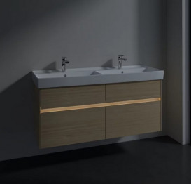 Тумба под раковину Villeroy & Boch Collaro 125,4х44,4 см с подсветкой ДСП северный дуб C013B0VJ
