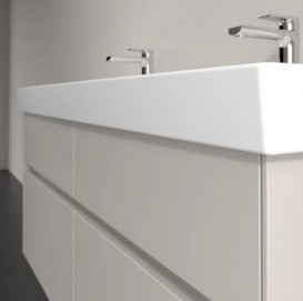 Тумба під раковину Villeroy & Boch Collaro 125,4х44,4 см із підсвічуванням ДСП м'який сірий C013B0VK