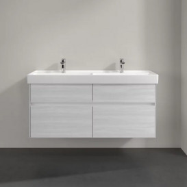 Тумба під раковину Villeroy & Boch Collaro 125,4х44,4 см із підсвічуванням ДСП біле дерево C013B0E8