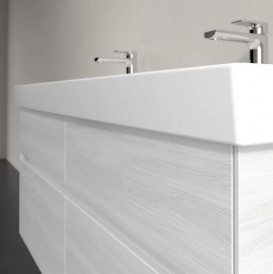 Тумба под раковину Villeroy & Boch Collaro 125,4х44,4 см с подсветкой ДСП белое дерево C013B0E8