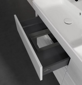 Тумба под раковину Villeroy & Boch Collaro 125,4х44,4 см с подсветкой ДСП белое дерево C013B0E8