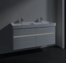 Тумба под раковину Villeroy & Boch Collaro 125,4х44,4 см с подсветкой ДСП белое дерево C013B0E8