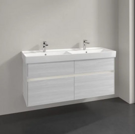 Тумба под раковину Villeroy & Boch Collaro 125,4х44,4 см с подсветкой ДСП белое дерево C013B0E8